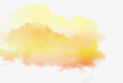 黄色烟雾png彩色云高清图片