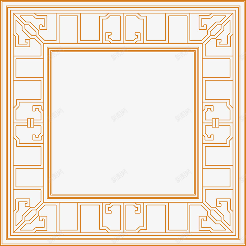 方形的文艺园林窗子矢量图eps免抠素材_新图网 https://ixintu.com 园林窗 园林窗口 园林窗户 园林窗花 形状 文艺园林窗子 边框 矢量图