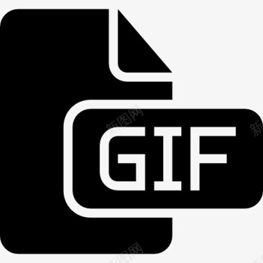 GIF图像文件的黑色界面符号图标图标