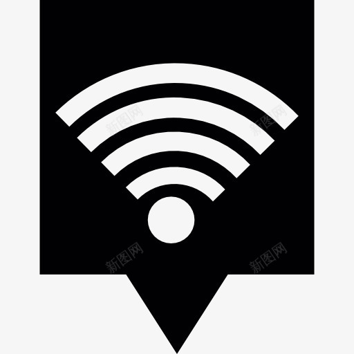 WiFi定位图标png_新图网 https://ixintu.com WiFi 地图 地图和国旗 地图指针 地图的轮廓 无线互联网 销