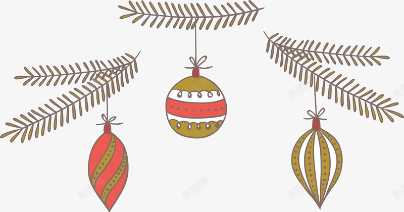 圣诞节小坚果png免抠素材_新图网 https://ixintu.com 圣诞树 圣诞节 松叶 松果 装饰