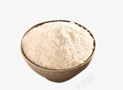 面包专用粉碗里的白色面粉高清图片