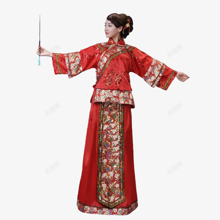 红色旗袍少女png免抠素材_新图网 https://ixintu.com 少女 旗袍 红色