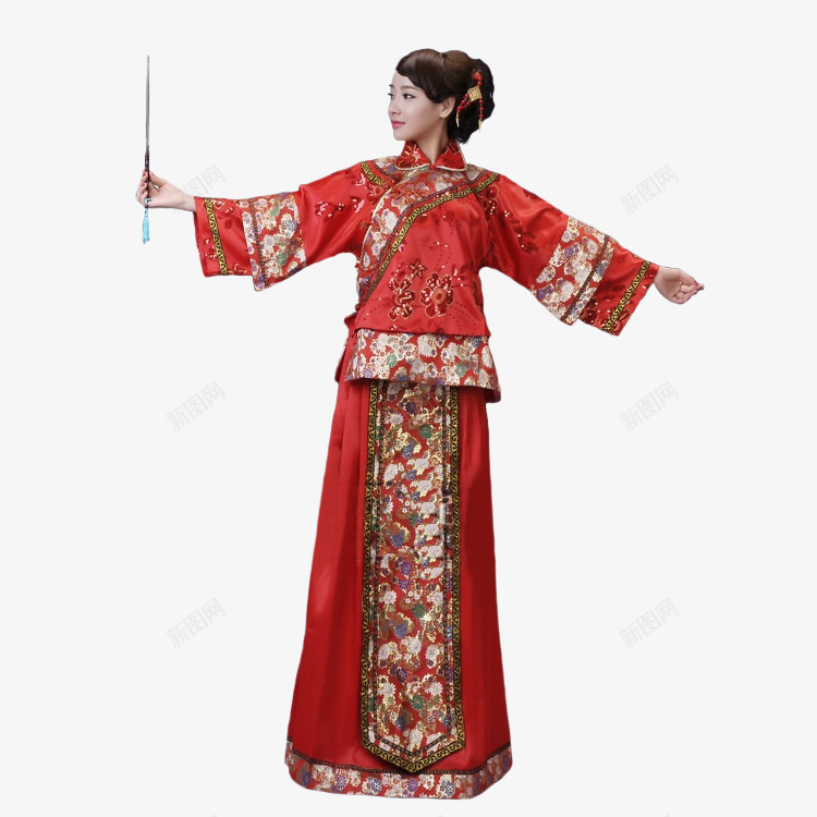 红色旗袍少女png免抠素材_新图网 https://ixintu.com 少女 旗袍 红色