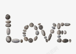 鹅卵石创意LOVE高清图片
