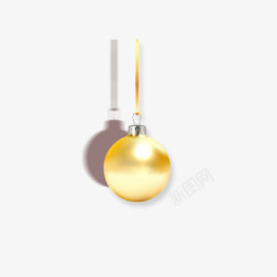 黄色吊灯吊灯珍珠耳环元素节日装饰高清图片