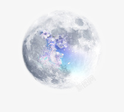 月下团圆月亮高清图片