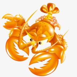 手绘小龙虾素材