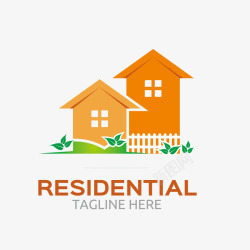 创意小房子橙色房屋特别logo矢量图图标高清图片