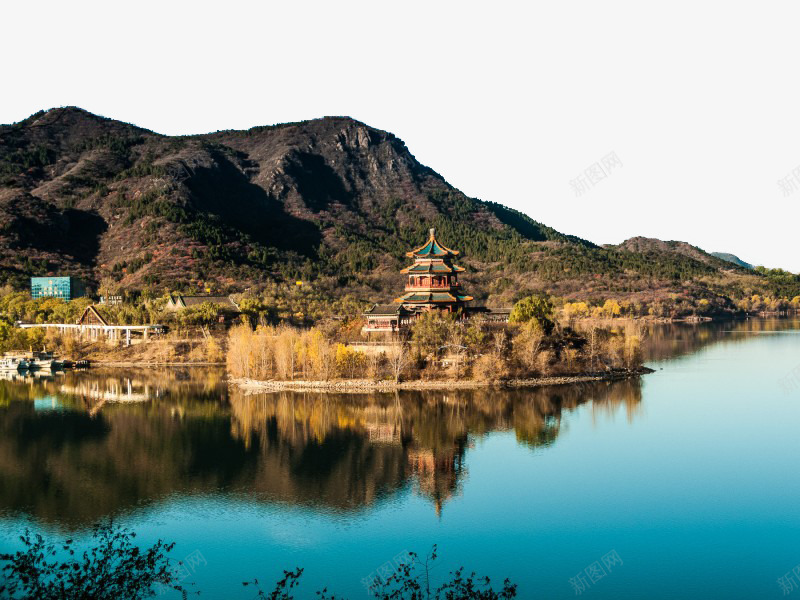 昌平十三陵水库风景png免抠素材_新图网 https://ixintu.com 北京 旅游 景点 著名 风景