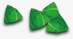 绿色粽子手绘素材