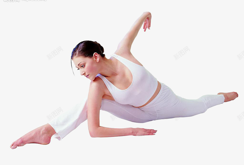练一字马png免抠素材_新图网 https://ixintu.com 健身 瑜伽 运动 锻炼
