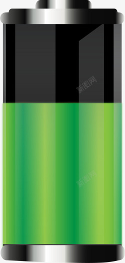 锂电绿色电池图标高清图片