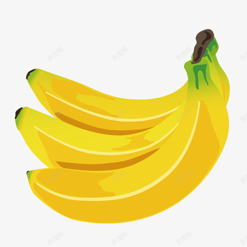 卡通手绘黄色的香蕉png免抠素材_新图网 https://ixintu.com 创意 动漫动画 卡通手绘 大香蕉大 水果 香蕉 黄色的