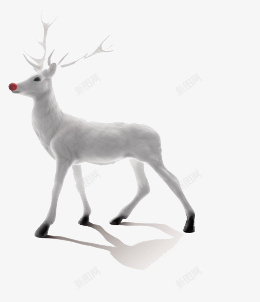 白色驯鹿png免抠素材_新图网 https://ixintu.com 创意驯鹿 家居装饰 摆设 驯鹿