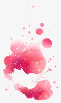 花瓣图形粉红色水墨高清图片