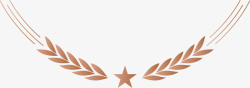 星星公安标志麦穗矢量图素材