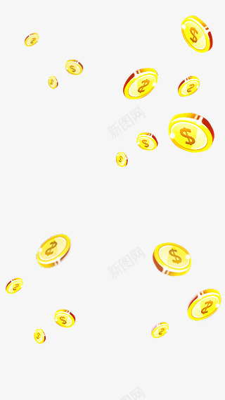 漂浮金币png免抠素材_新图网 https://ixintu.com 圆形 漂浮 漂浮素材 财富 金币 钱币 黄色