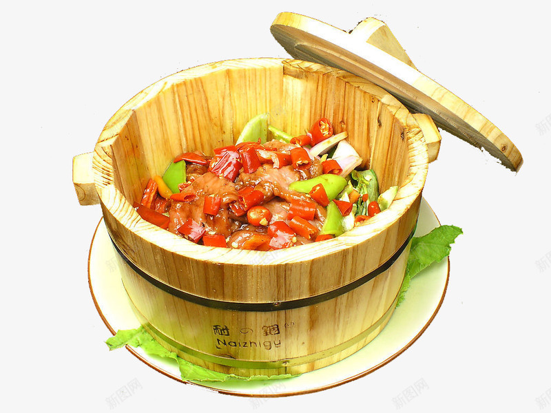 木桶牛肉png免抠素材_新图网 https://ixintu.com 中华美食 传统美食 特色木桶饭 美味熟菜 餐饮美食