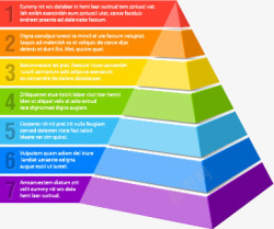 顺序立体金字塔图表高清图片