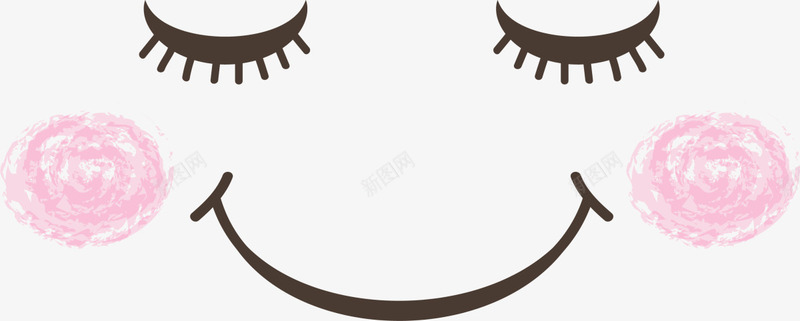 粉色微笑可爱表情png免抠素材_新图网 https://ixintu.com 可爱表情 国际幸福日 图案 微笑表情 笑容 笑脸 红晕 装饰图案
