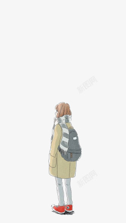 少女背影素材