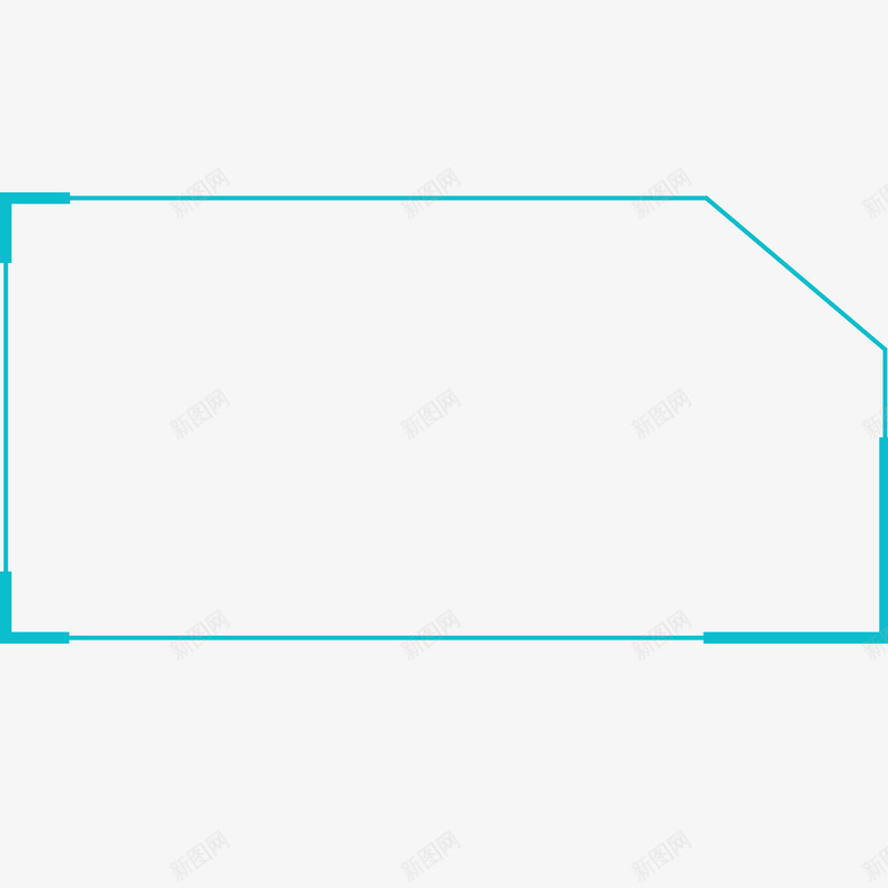 简约边框插画矢量图ai免抠素材_新图网 https://ixintu.com 免抠PNG 几何图形 技术 抽象 现代科技边框 矢量图 科技 简约边框矢量插画 边框