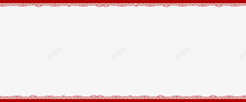 中国风边框psd免抠素材_新图网 https://ixintu.com 中国红 古风 红色 花纹 边框