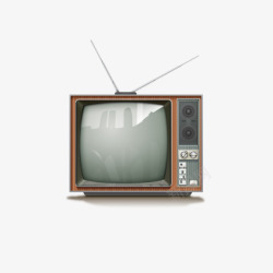 电视天线黑白电视机图标高清图片
