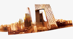 城市北京金色大厦高清图片