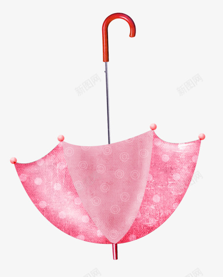 一把雨伞png免抠素材_新图网 https://ixintu.com 圆圈 好看 手绘 粉色