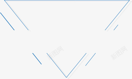 线条png免抠素材_新图网 https://ixintu.com 三角形 形状线条 线条 蓝色线条