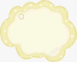 创意合成黄色的圆形云朵形状素材