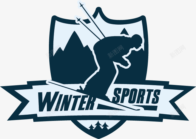 户外运动logo图标png_新图网 https://ixintu.com logo素材 logo设计 俱乐部logo 冬季运动 户外运动 极限运动 标签标识 滑雪