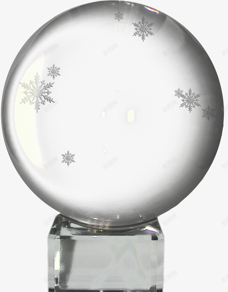 雪花水晶球png免抠素材_新图网 https://ixintu.com 水晶球 装饰雪花 雪花