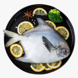 海鲜野生鲳鱼火锅鲳鱼高清图片