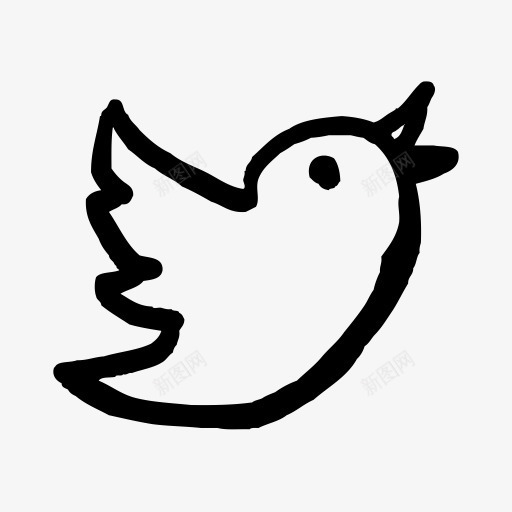 鸟网络社会鸣叫推特快乐的图标1png_新图网 https://ixintu.com Bird network social tweet twitter 推特 社会 网络 鸟 鸣叫