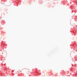 花瓣透明碎花边框矢量图高清图片