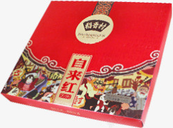 创意海报红色礼盒包装素材
