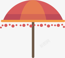 雨具插图撑开的雨伞图标高清图片
