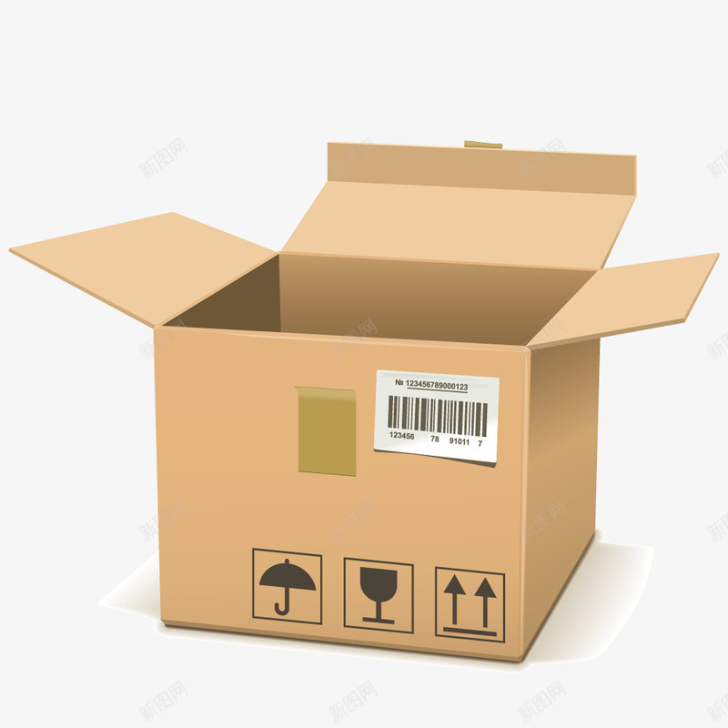 包装纸箱子png_新图网 https://ixintu.com 包装盒 包裹 快递 物流 纸盒子 货物运输