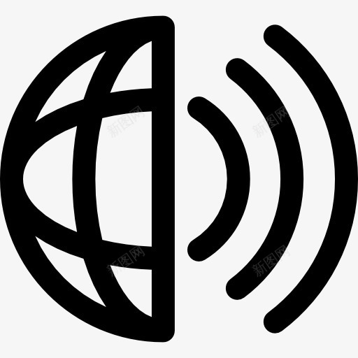 无线技术图标png_新图网 https://ixintu.com WiFi信号 世界网格 技术 无线互联网 无线连接 网络连接技术