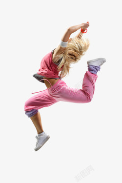 现代舞跳跃舞蹈的女性高清图片