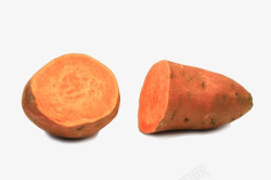 半个红薯实物农产品红薯块两块红薯高清图片