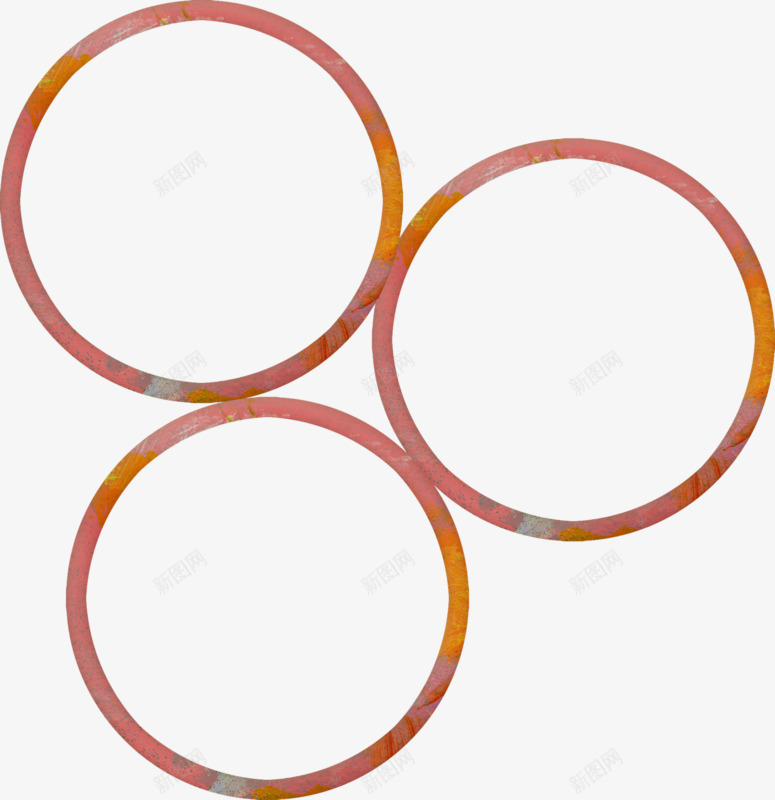 三个圆环png免抠素材_新图网 https://ixintu.com 三个 圆环 彩色 手绘 简图