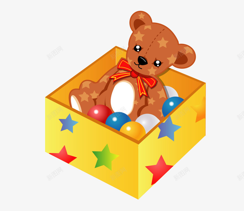儿童玩具小熊png免抠素材_新图网 https://ixintu.com 卡通 小球 彩色 熊熊 玩具 矢量玩具