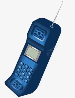 蓝色按键手机蓝色电话矢量图高清图片