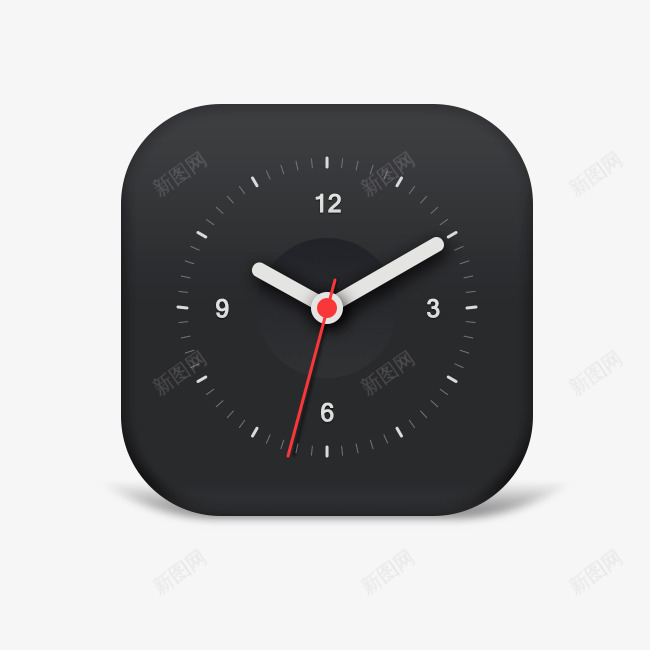 一个手机时钟ICON图标psd_新图网 https://ixintu.com APP图标 时钟 时钟ICON 时钟图标