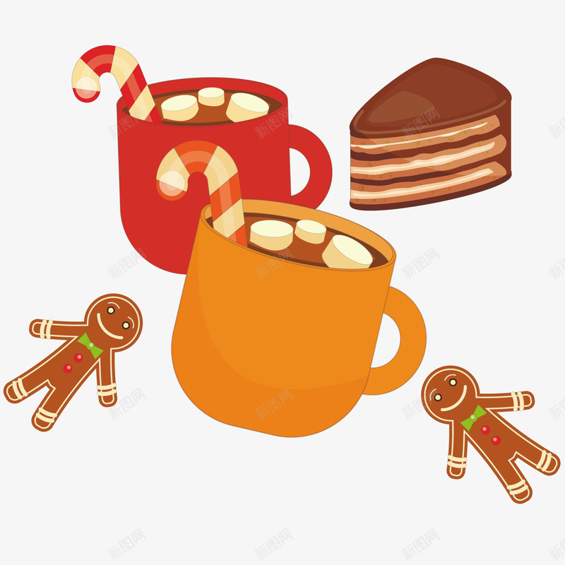 咖啡甜品海报矢量图ai免抠素材_新图网 https://ixintu.com 加糖 咖啡 商店 菜单 蛋糕 饼干 矢量图