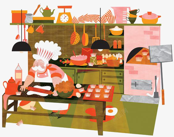 做菜png免抠素材_新图网 https://ixintu.com 做菜 厨师 小店 插画 烹饪 菜品研发